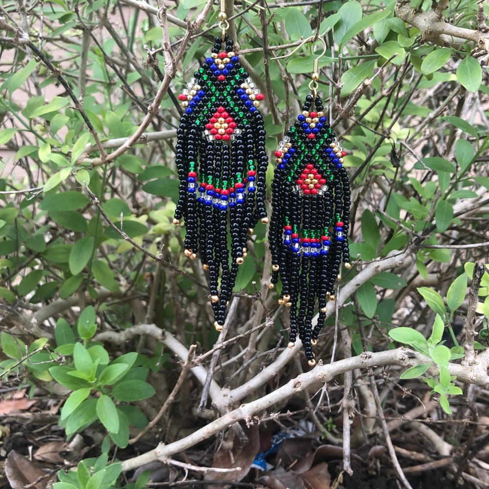 African Inspired dangle earrings